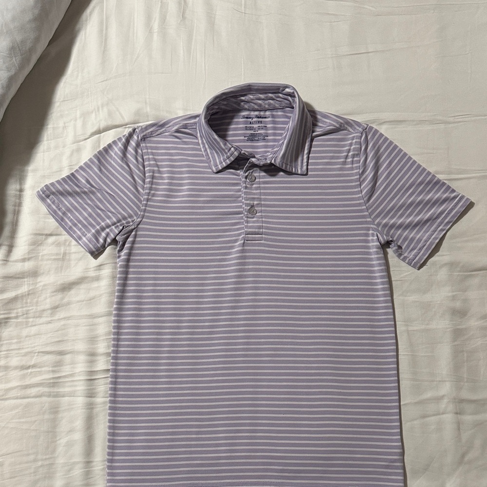 Tommy Bahama Kids Striped Polo - Light Purple